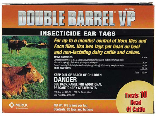 Double Barrel VP Insecticide Tags