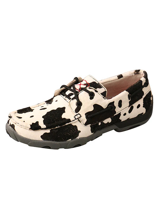 Twisted X Cow Print Boat Shoe