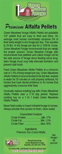 Alfalfa Pellets 17% Bag
