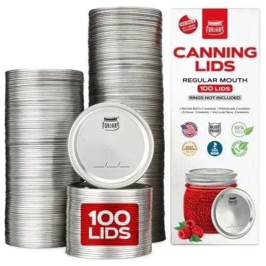 Canning Lids 100 Reg Mouth FJ