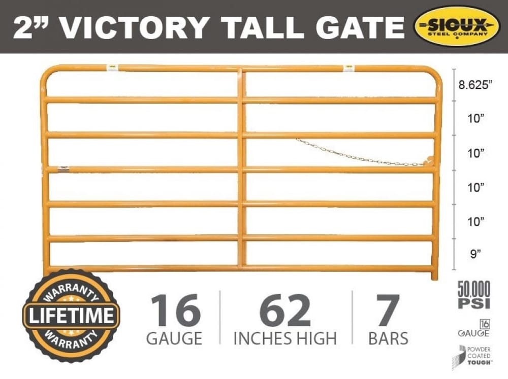 Sioux 10' Tall Gold Gate 7Bar 2
